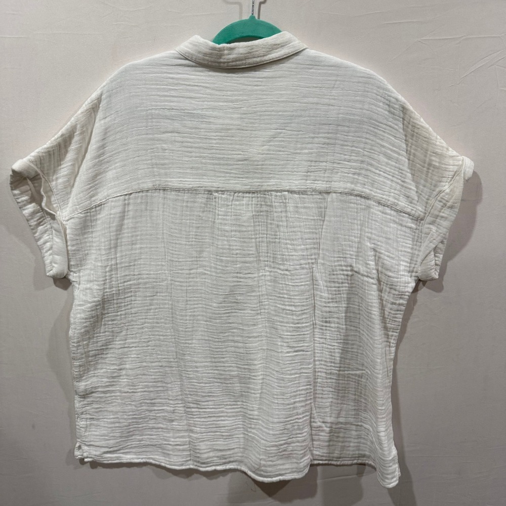 Sonoma Goods For Life‎ White Cotton Gauze Vital Shirt WS21W011RS2 Womens XL New - Picture 2 of 12